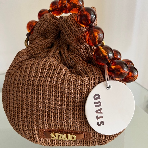STAUD Handbags - STAUD Raffia Grace Crossbody Bag